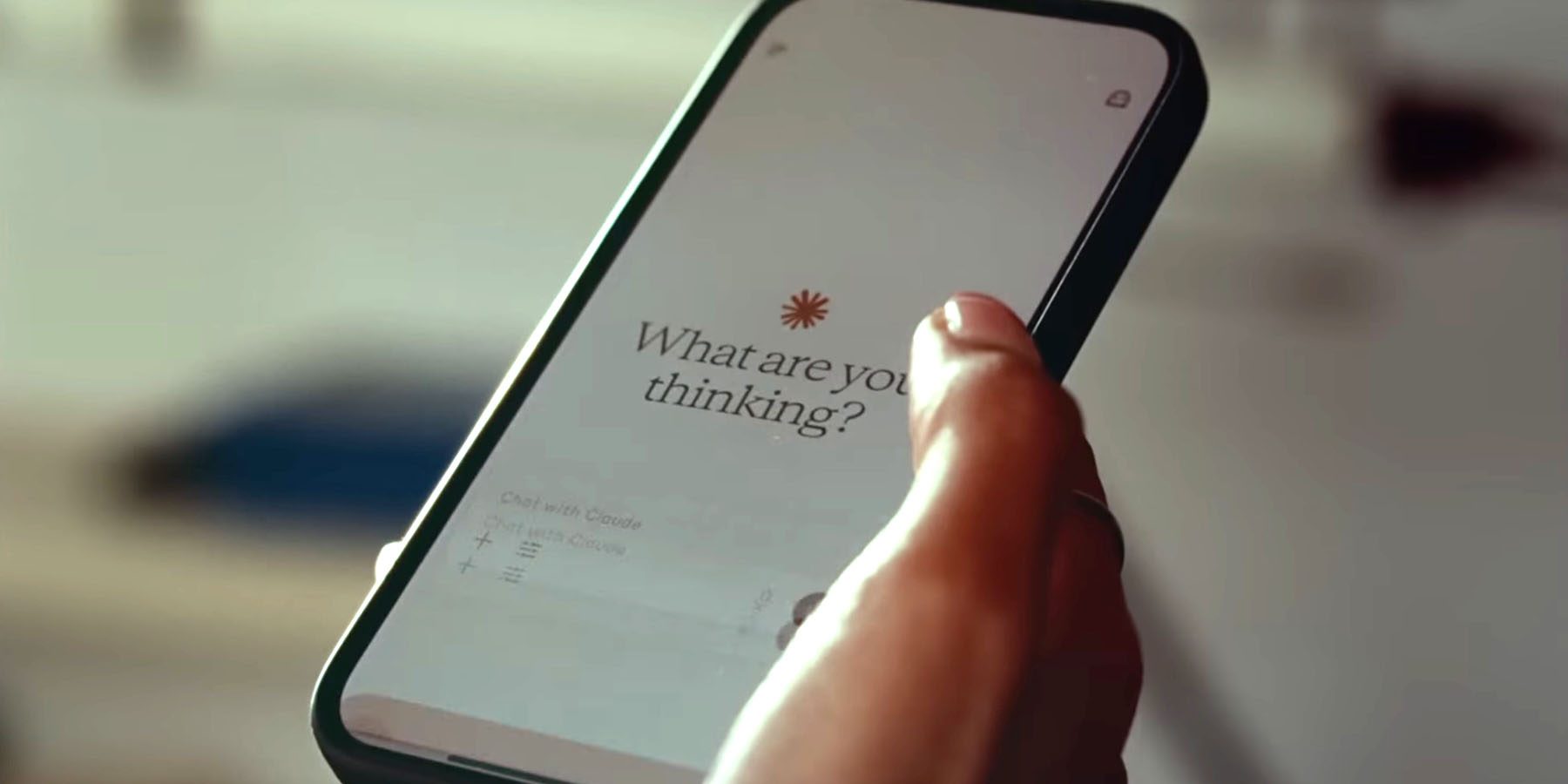 Claude chats exposed in Google searches – another endorsement of Apple's privacy approach | Image shows a Claude session with the slogan 'What are you thinking?'
